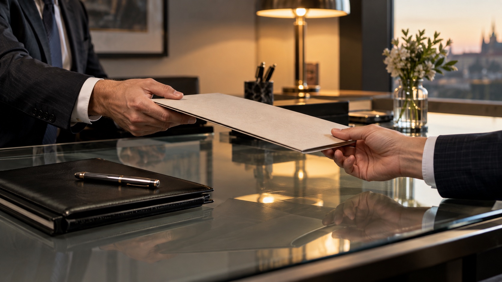 Passing a document between colleagues